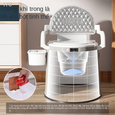 Bồn cầu di động loại lớn  cho người già, bà bầu , người bệnh tiện lợi chất liệu nhựa abs cao cấp có tay vịn đệm tựa lưngGhế Ngồi toilet Khử Mùi Tiện Dụng