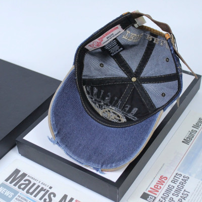 Nón nam, mũ lưỡi trai Ông Địa Religion phối vải jeans form đẹp thời trang đường phố