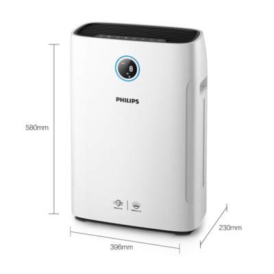 Máy lọc không khí 2 trong 1 kèm chức năng tạo độ ẩm Philips Series 3000 AC2726/00 - Hàng Nhập Khẩu