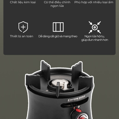 Bếp gas mini CAFE DE KONA pha cà phê moka