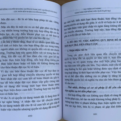 Soạn thảo hợp đồng hiệu quả (tuyển tập): Hợp đồng chuyển nhượng quyền sử dụng đất, quyền sở hữu nhà ở - góc nhìn bên nhận chuyển nhượng