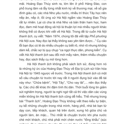 Hà Nội Thanh Lịch (Tái Bản 2020)