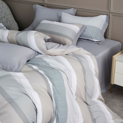 Bộ 5 món drap, áo gối NIN Tencel SELINA mát lạnh mẫu mới 2024 chất lụa tencel mềm mịn không kèm mền