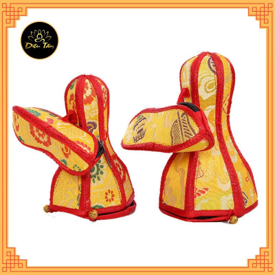 Túi vải gấm hộp đựng chuông chày kim cang Nepal mật tông tây tạng đồ thờ cúng bộ vỏ bao đựng chuông chùy - áo linh chử