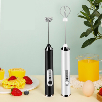 Máy Đánh Trứng, Đánh Sữa Và Tạo Bọt Cafe Cầm Tay Di Động 3 Tốc Độ Sử Dụng Pin Sạc Cao Cấp - Giao màu ngẫu nhiên