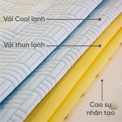Nệm Cao Su Nhân Tạo Mát Lạnh Gấp 3 TATANA – Êm Ái, Mát Mẻ -Bảo hành 10 năm.