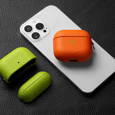 Bao Case Ốp Hybrid da PU Neon cho Airpods Pro 2 / Airpods 4 - Hàng Chính Hãng