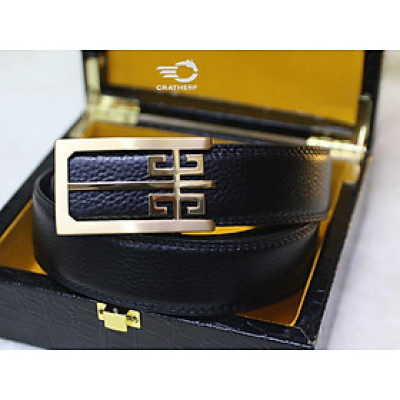 Dây nịt nam - Thắt lưng nam da cao cấp chất liệu da thật khóa tự động MTA004GN - CRATHERF