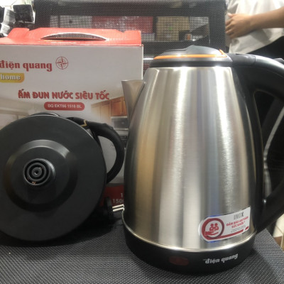 Ấm đun nước siêu tốc Điện Quang ĐQ EKT06 1518 BL (1500W, 1.8L, inox 201, nhựa PP màu đen) - Hàng chính hãng