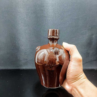 Nậm Đựng Rượu 500ML gốm sứ mẫu quả lê màu nâu bóng - Nậm Rượu Cao Cấp chất lượng đảm bảo (L3)