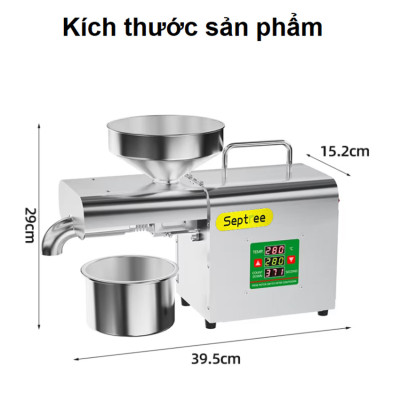 Máy ép dầu ăn thực vật dùng trong gia đình thương hiệu Mỹ cao cấp Septree X3 - Công suất 800W - Hàng nhập khẩu