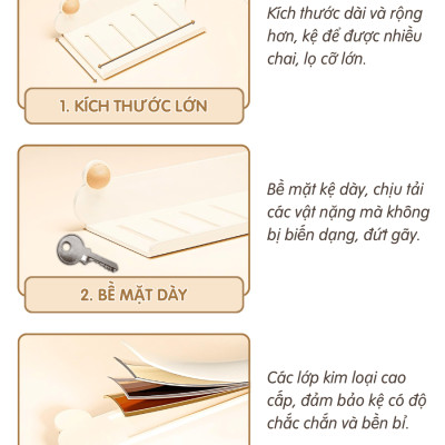 Kệ phòng tắm đa năng Dola Home treo tường kệ để đồ trong nhà tắm, bồn rửa tay, kệ rửa chén tiện lợi