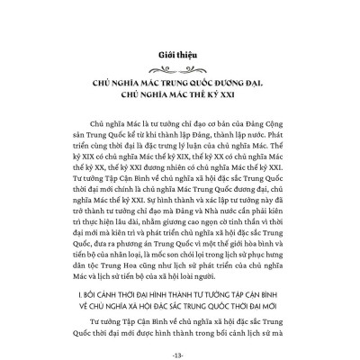 Một số vấn đề cơ bản của tư tưởng Tập Cận Bình về chủ nghĩa xã hội đặc sắc Trung Quốc thời đại mới - bản in 2024