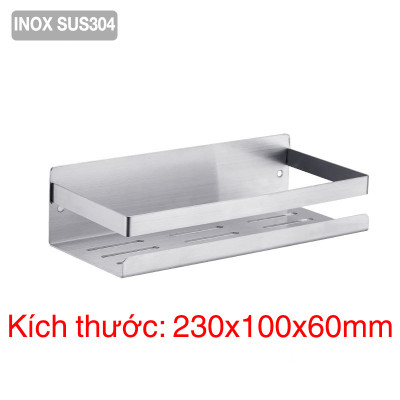 Kệ đựng gia vị nhà bếp inox 304 dán tường Hobby home decor KGVD