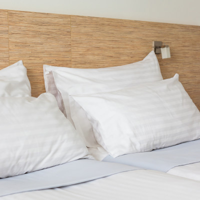 Vải CVC Sọc Trắng 3cm MYM Chuyên Dùng May Chăn Ga Gối, Mềm Mịn, Thoáng Mát Hàng Nhập Khẩu Khổ (3m x 2m8)