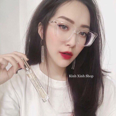 Kính gọng thời trang mắt vuông trong suốt cao cấp