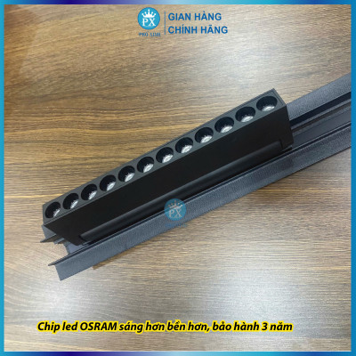 Bộ Đèn GẤP Ray Nam Châm 12W  Chiếu Rọi SpotLight Sử Dụng Chip Led O s r a m