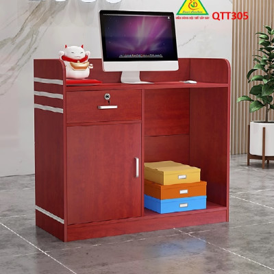 QUẦY LỄ TÂN, QUẦY TIẾP TÂN, QUẦY TÍNH TIỀN, QUẦY THU NGÂN QTT305 - NỘI THẤT LẮP RÁP VIỄN ĐÔNG ADV