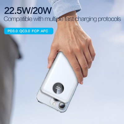 Sạc Dự Phòng Pisen Pro - Power Cube 22.5W 10500mAh - Màu Đen