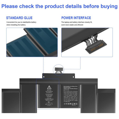 Pin Dành Tương Thích Cho Macbook Pro 15 Inch Retina A1398 Năm 2013 Đến Giữa 2014 Và Me293 Me294 Mã Pin A1494 TEEEMO PC Hàng Nhập Khẩu New Seal