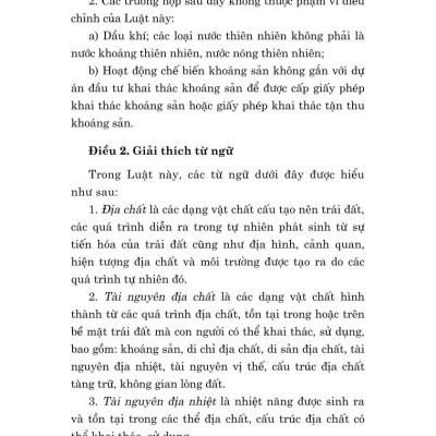 Luật Địa chất và kháng sản năm 2024