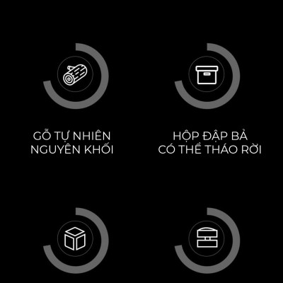 Feepie bàn đế nén cà phê đa năng gỗ óc chó Nam Mỹ