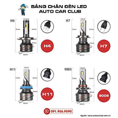 1 Cặp Bóng Đèn Pha LED H4 H7 H11 9005 HB4 6000K Cho Xe Hơi ​​Đèn LED Phá Sương Mù 12000LM Chuyên Dụng Cho Xe Hơi