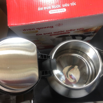 Ấm đun nước siêu tốc Điện Quang ĐQ EKT06 1518 BL (1500W, 1.8L, inox 201, nhựa PP màu đen) - Hàng chính hãng