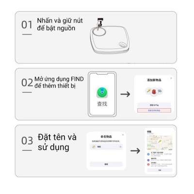Thiết bị định vị toàn cầu GPS Sualio Tag cho Apple Find My tìm đồ vật, thú cưng, chìa khoá - Hàng nhập khẩu.