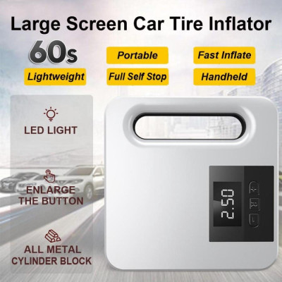 Máy Bơm Hơi Xe Hơi Thông Minh 12V Máy Nén Khí Chạy Điện Với Áp Suất Lốp tẩu sạc Màn Hình LCD Máy Bơm Lốp Di Động có đèn