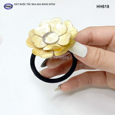 Dây cột tóc hoa mai bằng sừng - phụ kiện tóc độc lạ phong cách Hàn Quốc - handmade đẹp - HH619