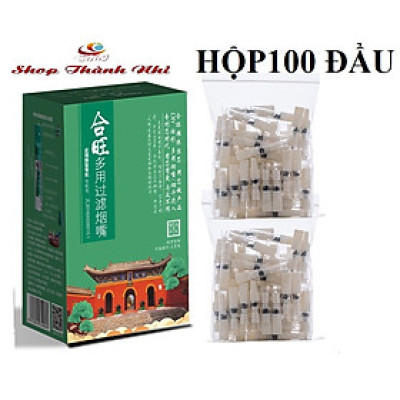 Hộp giấy 50 tẩu thuốc kiêm đầu lọc tinh thể than hoạt tính nano, bán tại Shop Thành Nhi 