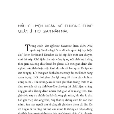 Sách - Quản Lí Thời Gian Theo Năm Màu