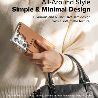 Ví từ tính RINGKE Folio Grip Wallet Magnetic cho S25 Ultra/S24 Ultra - Hàng Chính Hãng