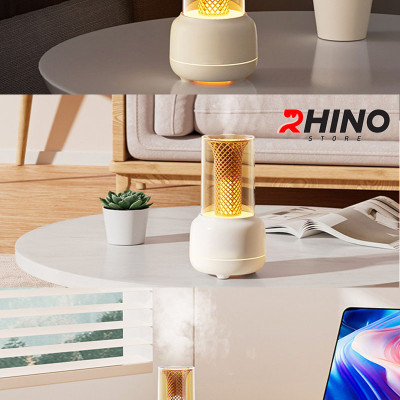 Máy phun sương tạo độ ẩm mini Rhino H305 tự ngắt khi hết nước kèm đèn hàng chính hãng