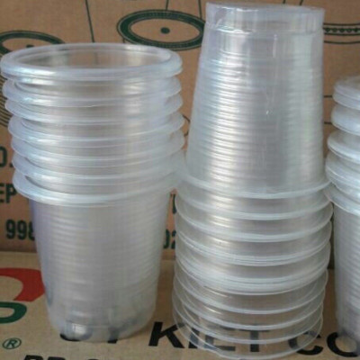 Cốc nhựa dùng một lần đựng các loại nước uống, đựng canh, đựng cháo chịu nhiệt đủ kích cỡ (50cốc/1 dây) - Hàng chính hãng