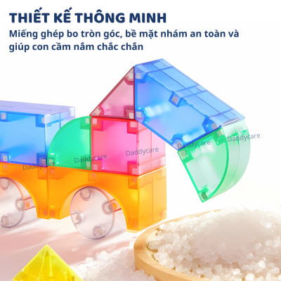Bộ xếp hình nam châm hình khối Mideer Creative Magnetic Building Blocks, đồ chơi lắp ghép cho bé