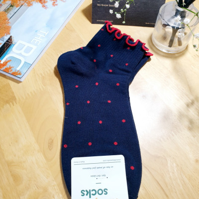 Tất vớ nữ bèo nhún Vintage Kikiya cao cấp Hàn Quốc W-C-025