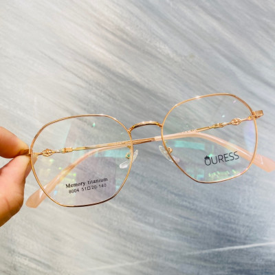 Gọng kính cận 8004 chất liệu memory titan thời trang mắt kính OURESS nam nữ siêu nhẹ siêu bền