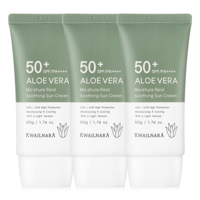 Kem chống nắng Lô hôi dịu da, kiềm dầu Kwailnara Aloe Vera Sun Cream SPF50+ PA++++ 50g