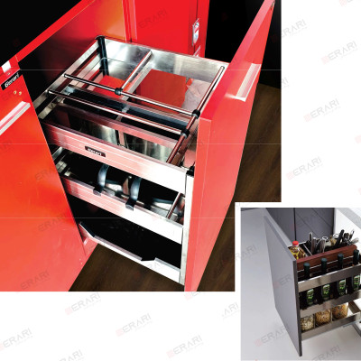 {Chính hãng} Kệ dao thớt chai lọ Inox 304 dạng hộp Gerari