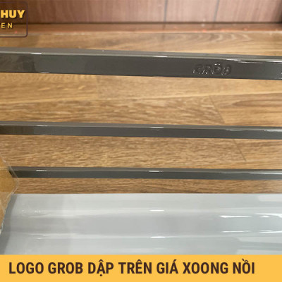 Giá xoong nồi tủ dưới inox sơn Nano bảo hành 10 năm không han gỉ thương hiệu Grob