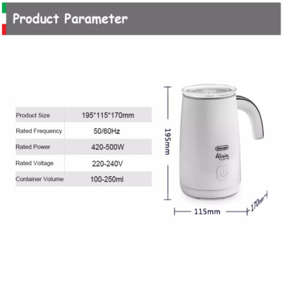 Máy tạo bọt sữa cao cấp Delonghi Alicia EMF2.W-Hàng chính hãng 