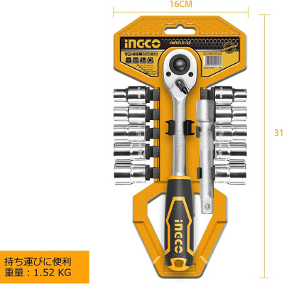 BỘ 12 CÁI ĐẦU TUÝP (1/2") INGCO HKTS12122 - HÀNG CHÍNH HÃNG