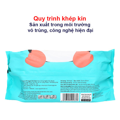 COMBO 5 GÓI KHĂN ƯỚT AGI KHÔNG HƯƠNG LOẠI 100 TỜ - GIAO MÀU NGẪU NHIÊN