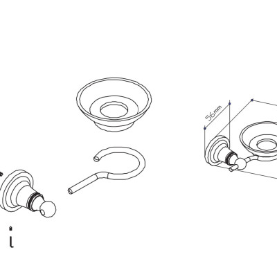 Lô xà bông khay đựng thủy tinh phòng tắm dòng Tyler Moen - 90026