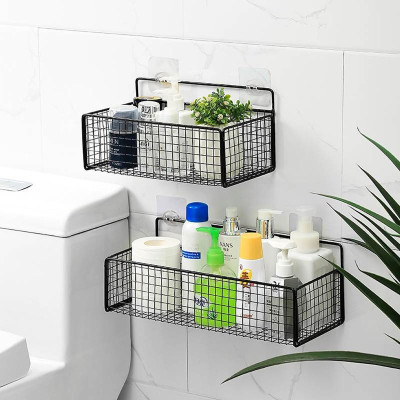 Kệ Lưới Đựng Đồ Nhà Tắm Dán Tường - Kệ Nhà Tắm- Kệ Để Bồn Cầu - Tiện Lợi Dùng Cho Mọi Vị Trí - Kèm 2 Miếng Dán Siêu Dính