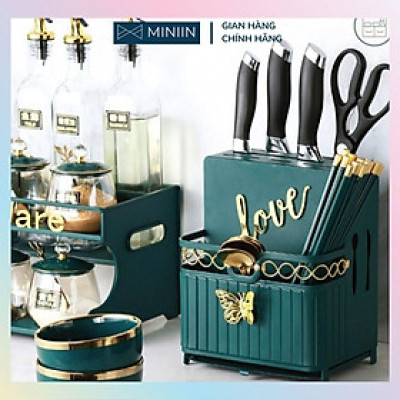 Kệ Để Dao Đũa Nhà Bếp Cao Cấp Bằng Thép Không Gỉ - Decor Căn Bếp Thêm Sang Trọng - Hàng Chính Hãng MINIIN