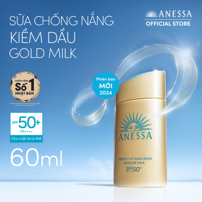 Bộ sữa chống nắng dưỡng da kiềm dầu bảo vệ hoàn hảo SPF50+ PA++++ 60ml và Serum dưỡng da và phục hồi da sau nắng 180ml Anessa