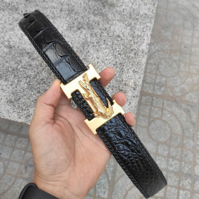 Thắt Lưng Da Cá Sấu Liền Bản Rộng 4cm 